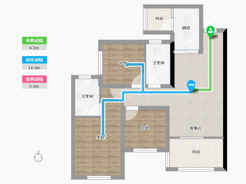 四川省-南充市-白鹭洲二期-68.50-户型库-动静线