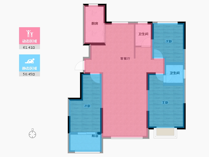 山东省-菏泽市-泰和是城-100.01-户型库-动静分区