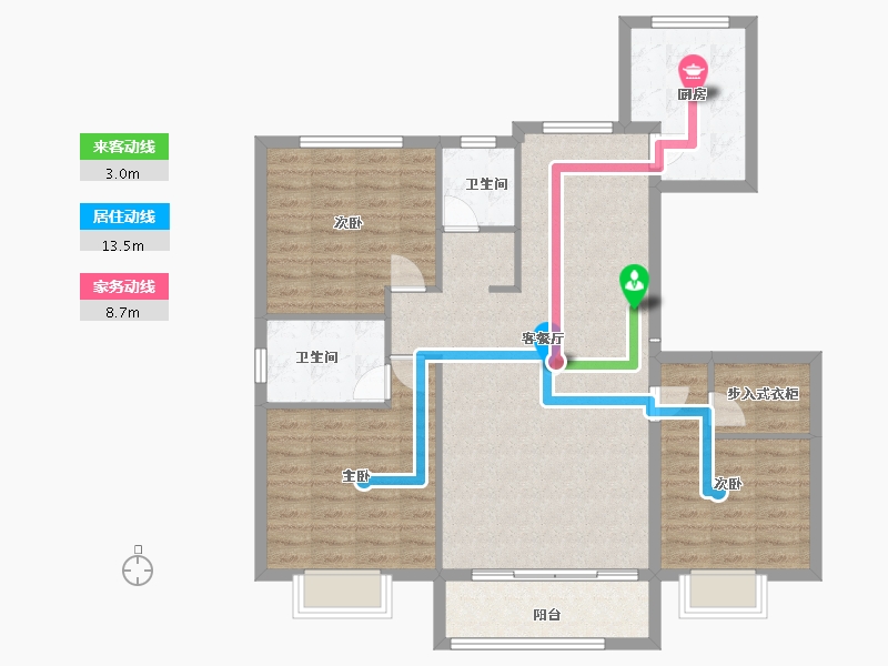 山东省-菏泽市-凯兴学府-104.87-户型库-动静线