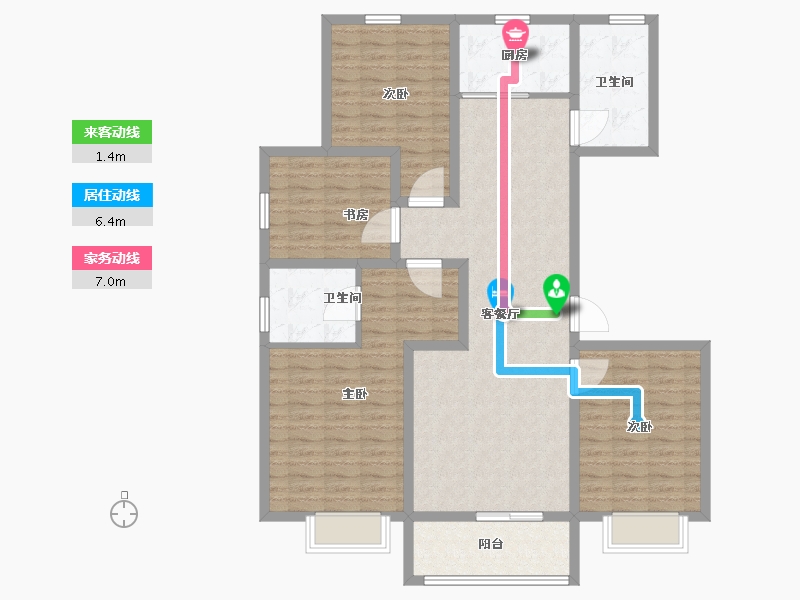 山东省-菏泽市-东城云玺-119.01-户型库-动静线