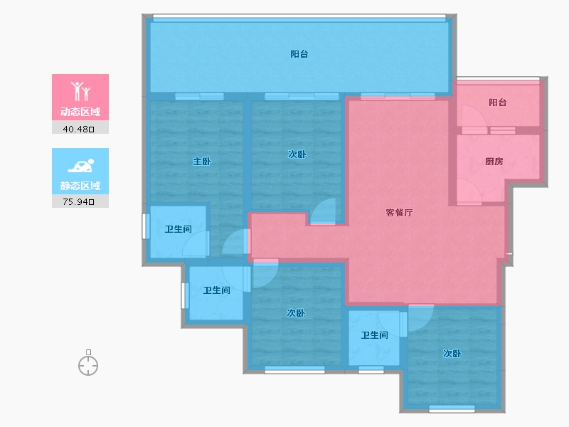 重庆-重庆市-山语涧康养旅游小镇-103.60-户型库-动静分区