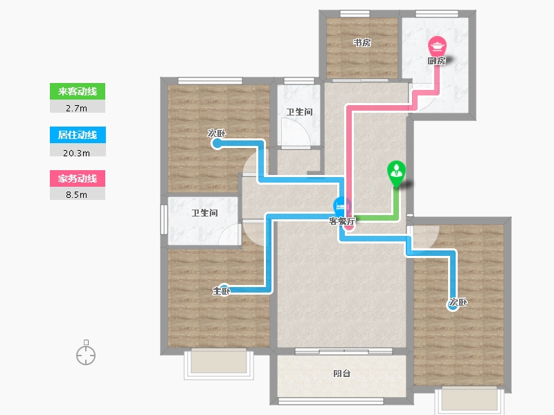 山东省-菏泽市-凯兴学府-108.01-户型库-动静线