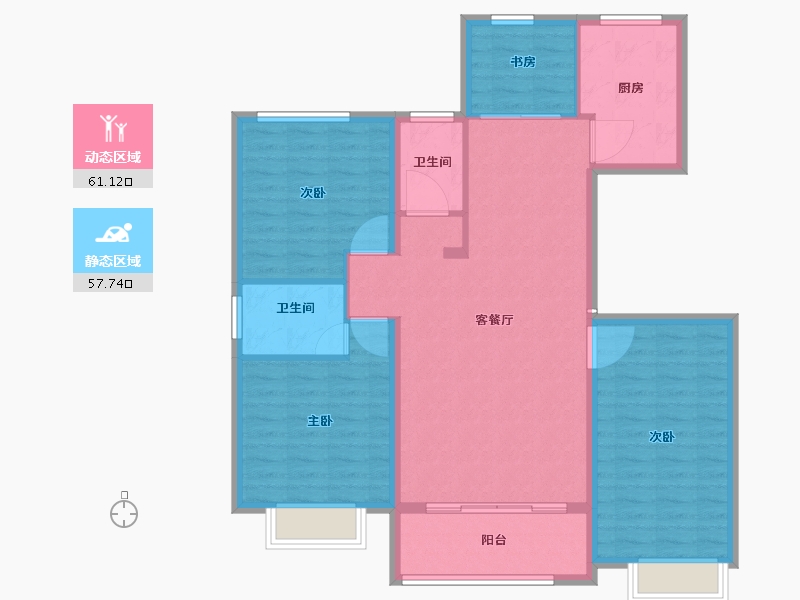 山东省-菏泽市-凯兴学府-108.01-户型库-动静分区