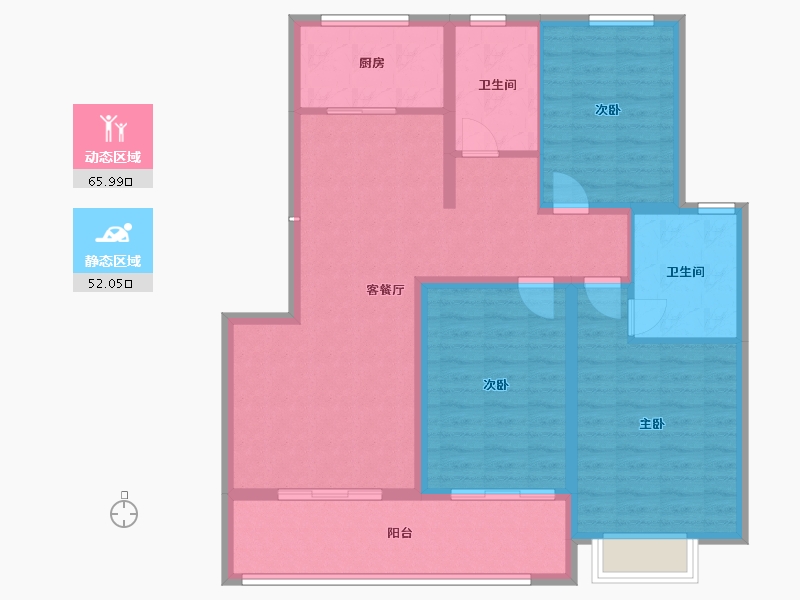 山东省-菏泽市-泰和是城-106.39-户型库-动静分区