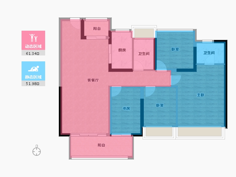 广东省-肇庆市-湾区西部华侨城-101.86-户型库-动静分区