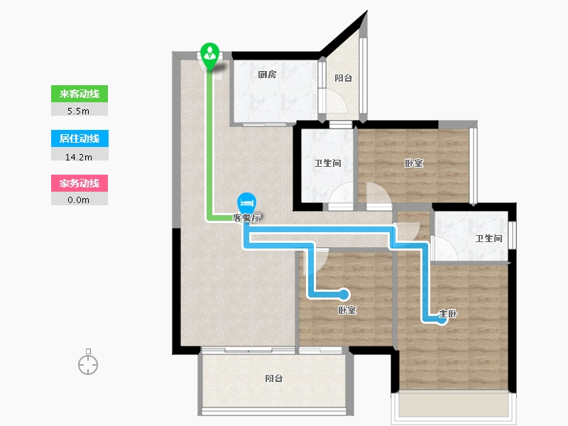 广东省-肇庆市-湾区西部华侨城-85.05-户型库-动静线