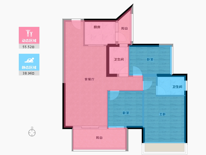 广东省-肇庆市-湾区西部华侨城-85.05-户型库-动静分区