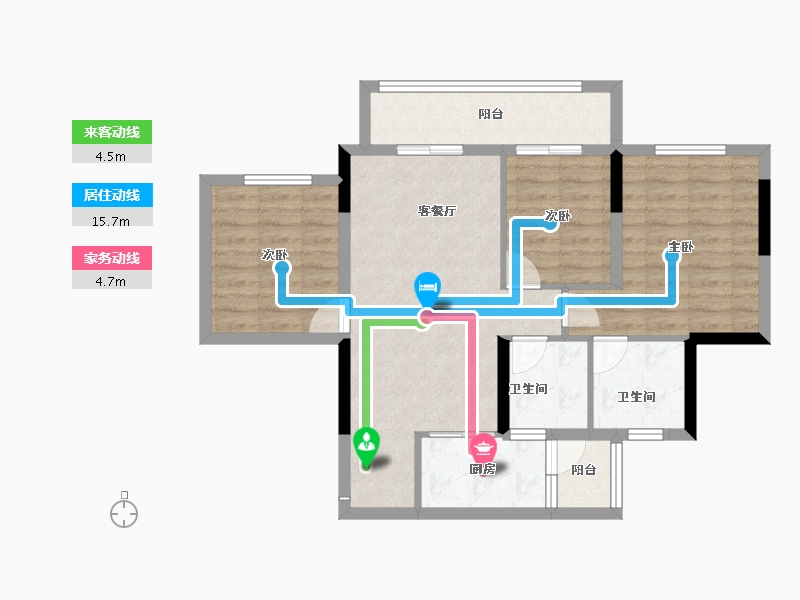 四川省-泸州市-贤达中央公园-76.81-户型库-动静线