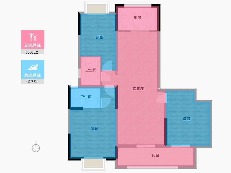 河南省-南阳市-常绿卧龙府-120.00-户型库-动静分区