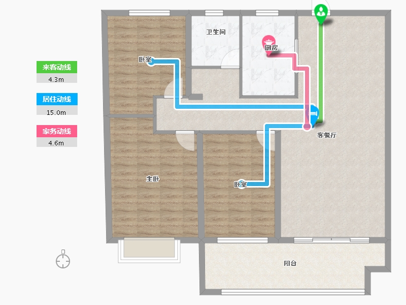 山东省-枣庄市-紫悦山·印象-119.20-户型库-动静线