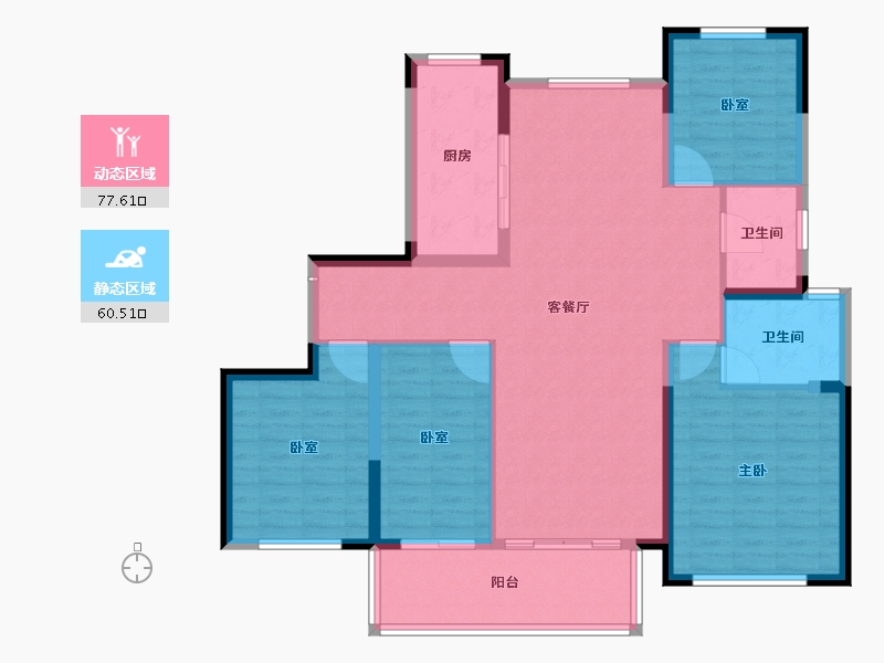 江苏省-盐城市-盐阜天鹅丽都-125.60-户型库-动静分区