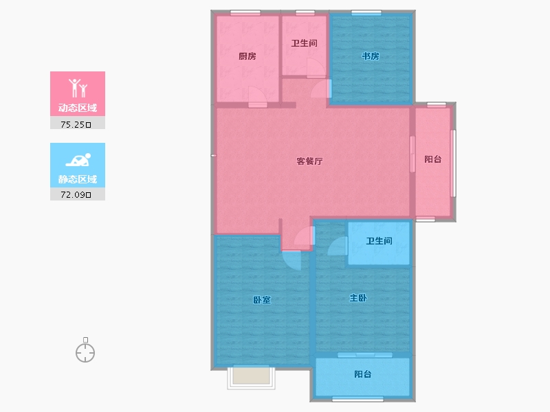 江苏省-徐州市-四季花城三期-134.00-户型库-动静分区