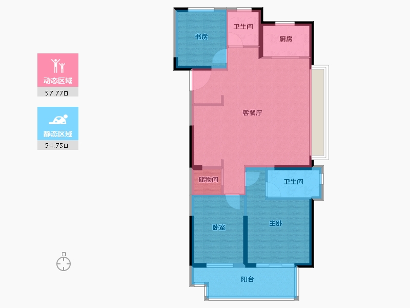 江苏省-盐城市-佳源广场-101.60-户型库-动静分区