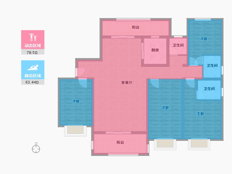 福建省-泉州市-滨海星城-150.00-户型库-动静分区