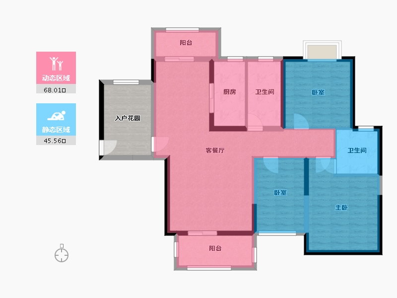 湖南省-长沙市-长房明宸府-115.00-户型库-动静分区