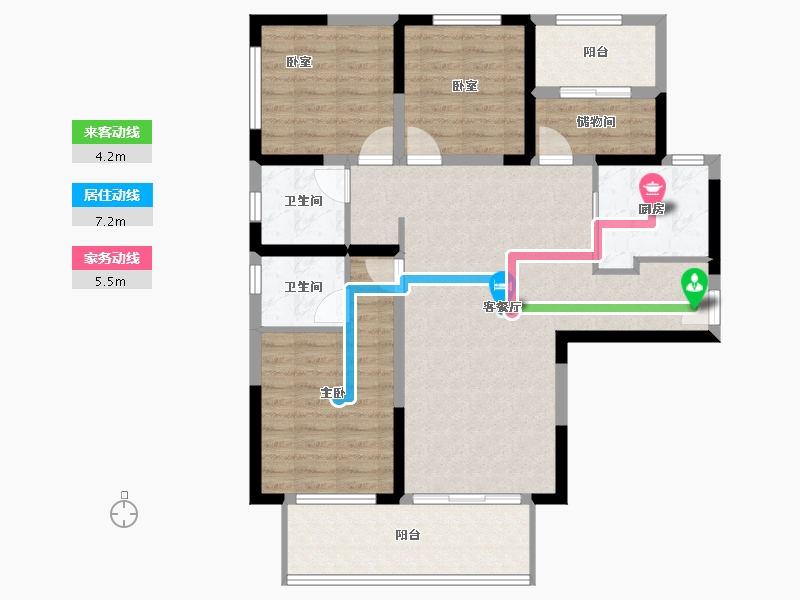 河南省-洛阳市-常绿林溪宸院-98.59-户型库-动静线