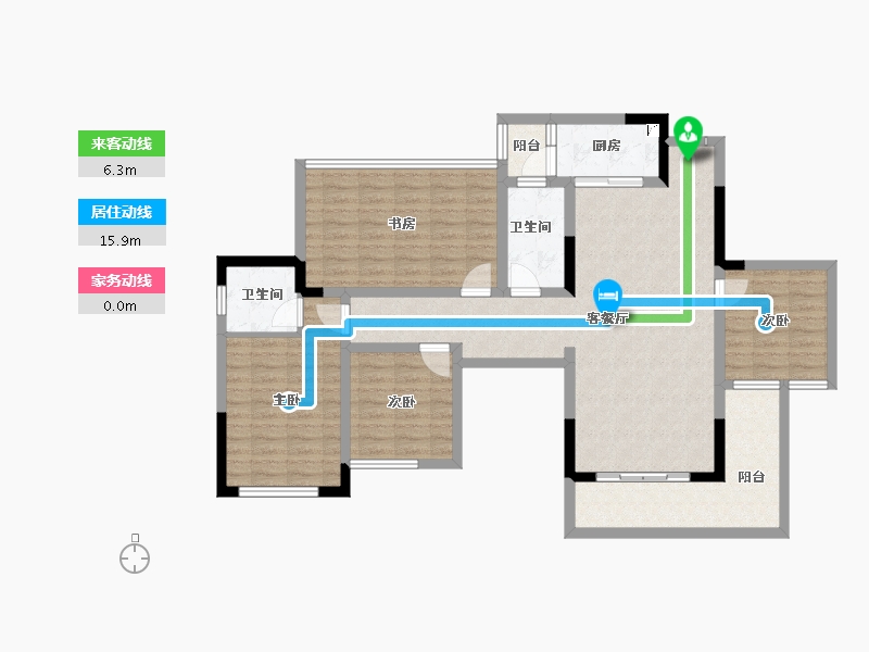 四川省-宜宾市-悦湖居-110.58-户型库-动静线