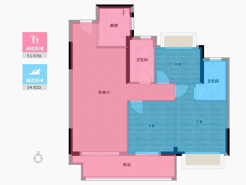 福建省-南平市-象屿云璟-77.48-户型库-动静分区