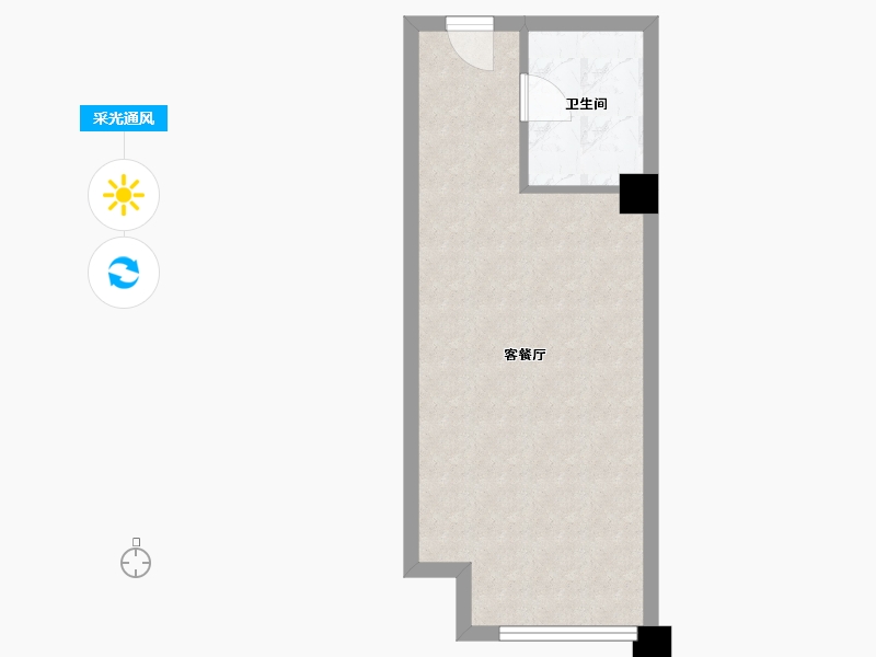 安徽省-淮北市-淮北建投绿金公馆-36.50-户型库-采光通风