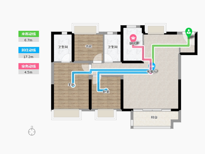 江苏省-盐城市-盐城富力科创城-96.00-户型库-动静线