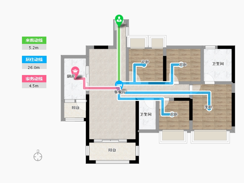 广东省-云浮市-中华文苑-88.17-户型库-动静线