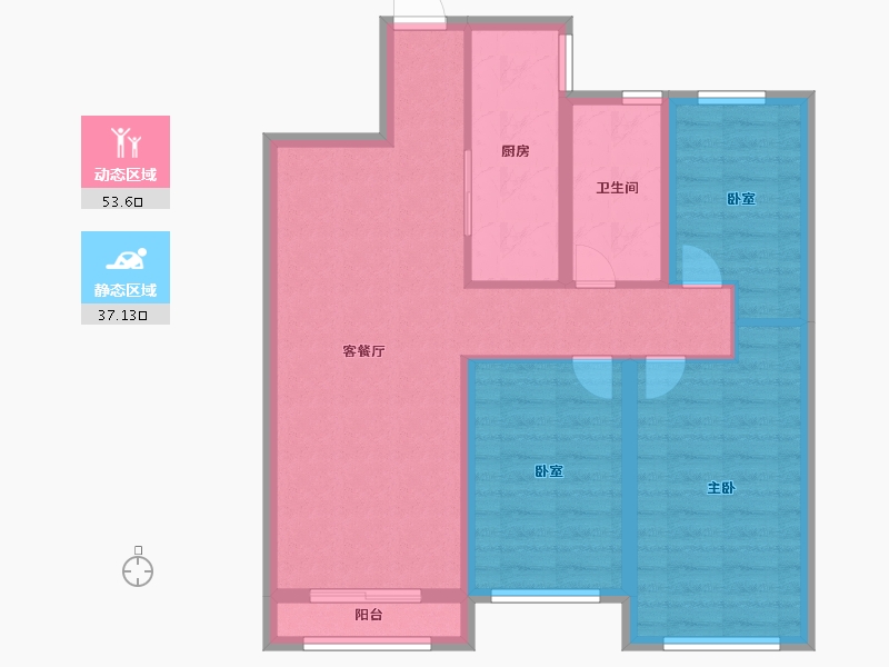 江苏省-盐城市-​荣悦华府-80.80-户型库-动静分区