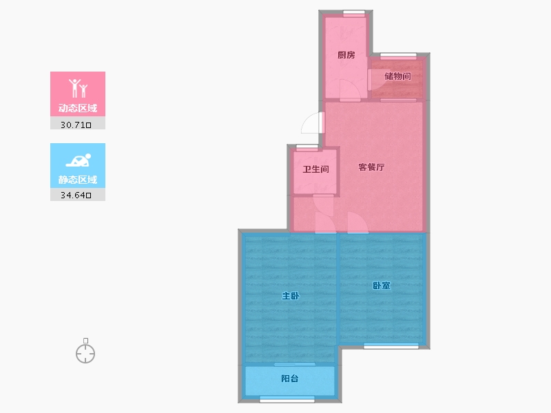 天津-天津市-广汇园(青远路)-70.00-户型库-动静分区