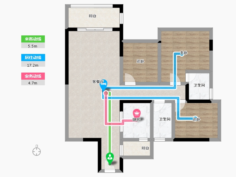 广东省-云浮市-中华文苑-86.13-户型库-动静线