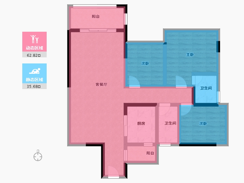 广东省-云浮市-中华文苑-86.13-户型库-动静分区