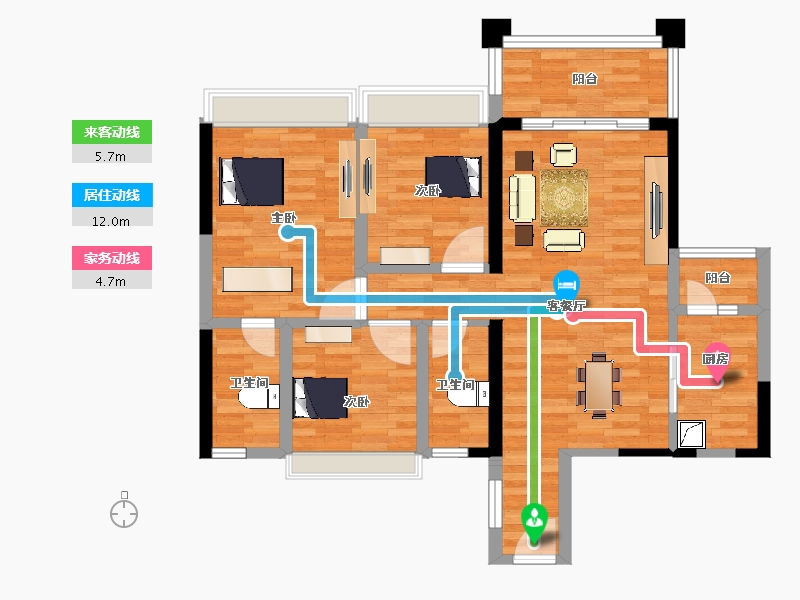 广东省-云浮市-创宇汇景城-86.47-户型库-动静线