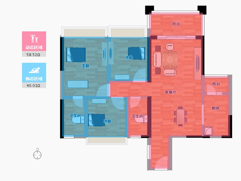 广东省-云浮市-创宇汇景城-86.47-户型库-动静分区