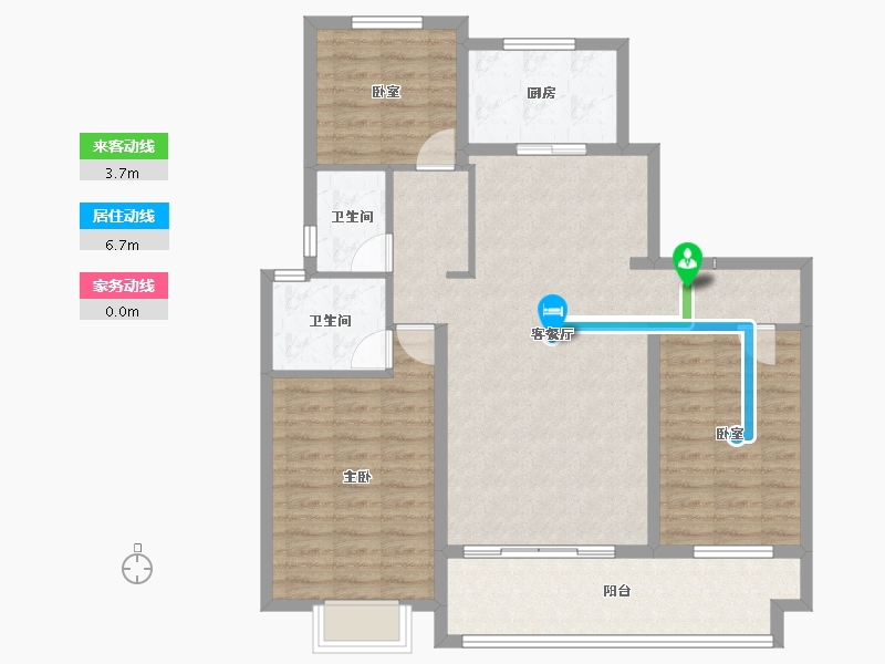 山东省-枣庄市-紫悦山·印象-101.60-户型库-动静线