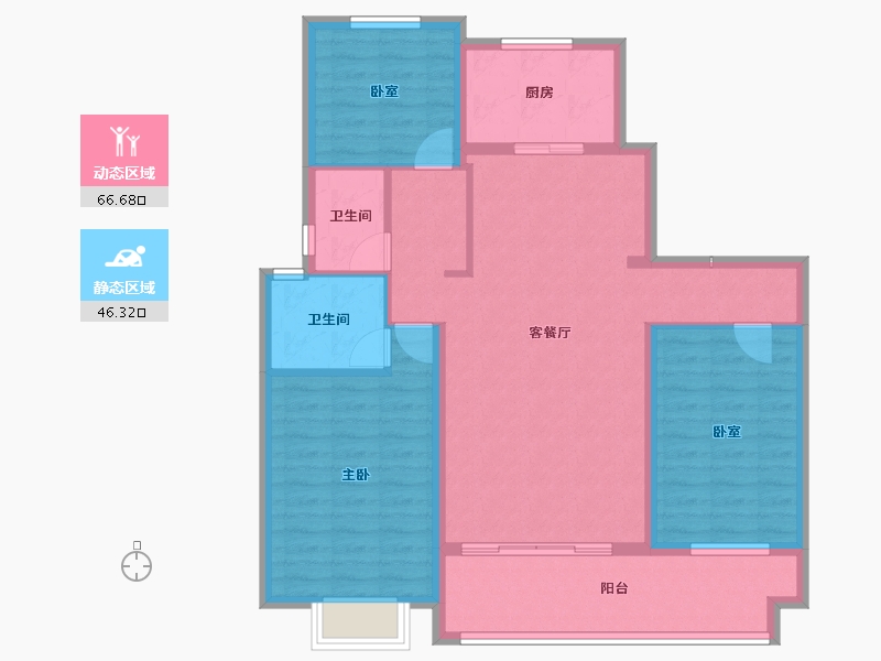 山东省-枣庄市-紫悦山·印象-101.60-户型库-动静分区