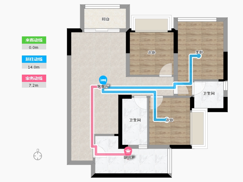 四川省-内江市-荣威名城-73.55-户型库-动静线