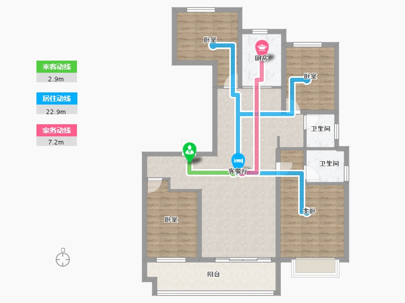 山东省-枣庄市-紫悦山·印象-113.60-户型库-动静线