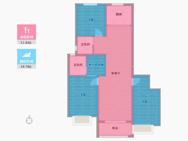 山东省-临沂市-万图熙园-92.00-户型库-动静分区