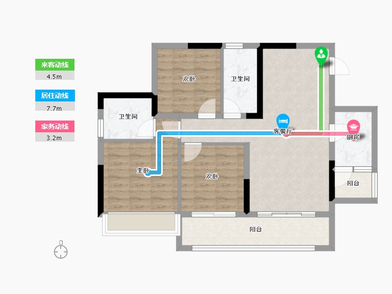 四川省-内江市-荣威名城-80.03-户型库-动静线