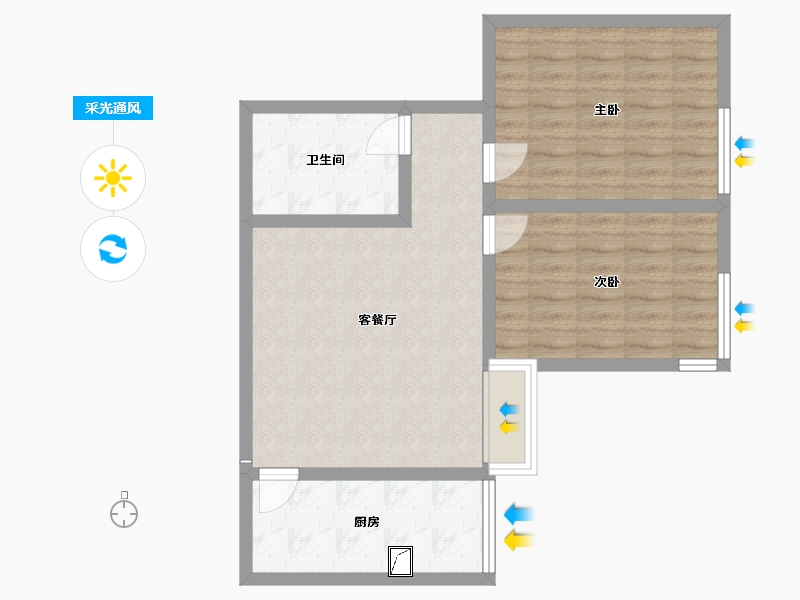 甘肃省-兰州市-金城天华-70.00-户型库-采光通风