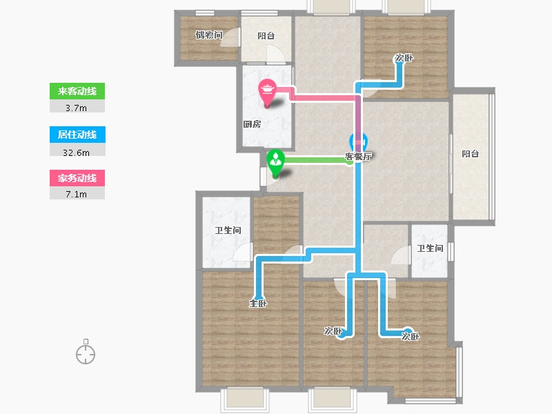 浙江省-杭州市-黄龙雅苑-150.00-户型库-动静线