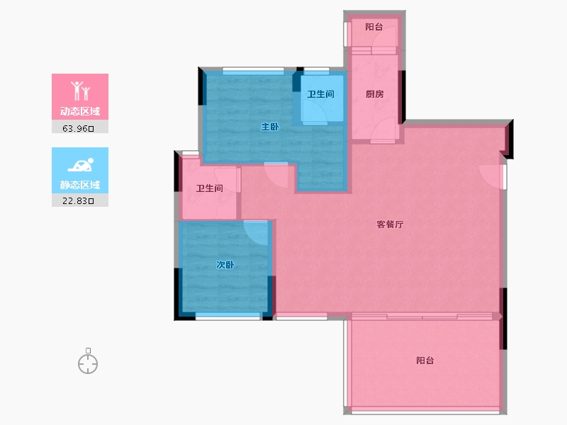 四川省-眉山市-天府万科城-78.40-户型库-动静分区