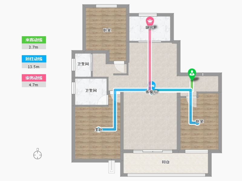 山东省-枣庄市-紫悦山·印象-104.00-户型库-动静线