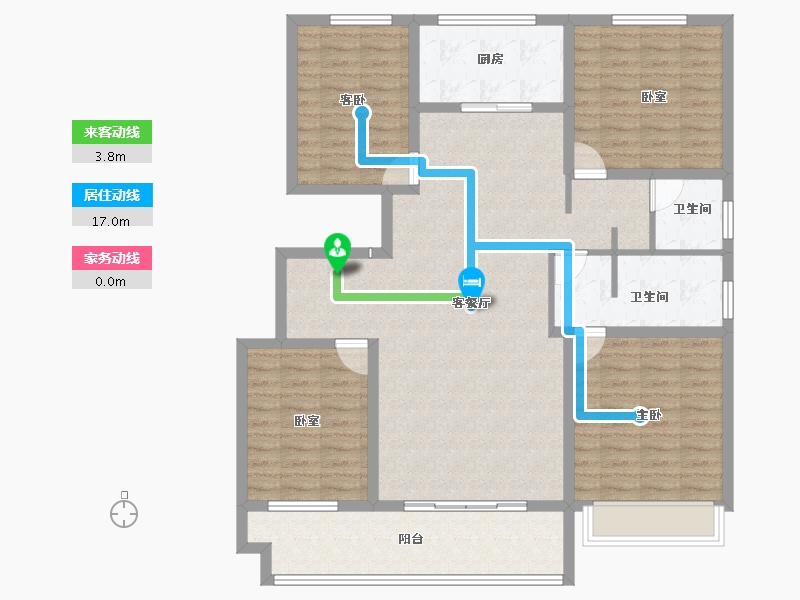 山东省-枣庄市-紫悦山·印象-126.00-户型库-动静线