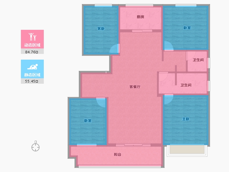 山东省-枣庄市-紫悦山·印象-126.00-户型库-动静分区