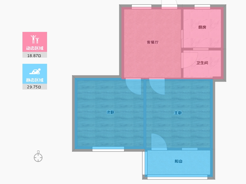 浙江省-绍兴市-胜利桥北-52.00-户型库-动静分区