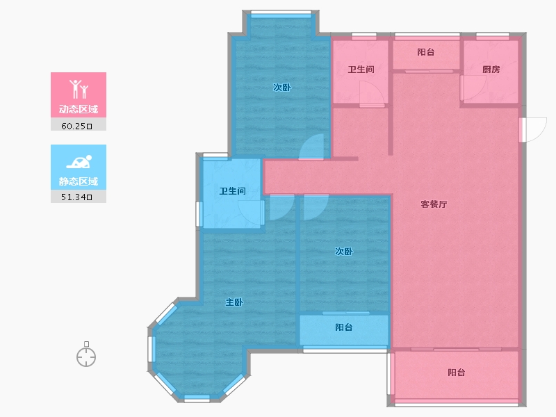 广西壮族自治区-桂林市-奥林匹克花园-105.62-户型库-动静分区