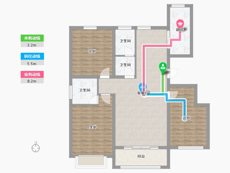 山东省-菏泽市-东城云玺-101.82-户型库-动静线