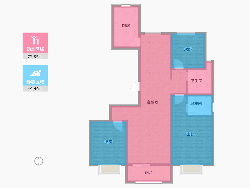 山东省-菏泽市-东城云玺-109.00-户型库-动静分区