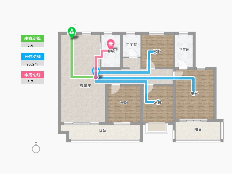 山东省-菏泽市-麟州府-116.00-户型库-动静线