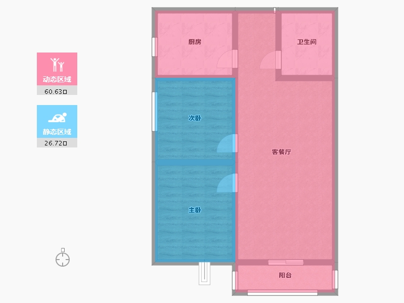 陕西省-咸阳市-西城俪景-78.00-户型库-动静分区