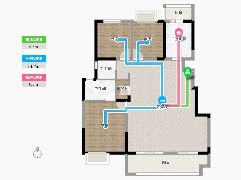 江苏省-盐城市-大丰雍锦府-111.20-户型库-动静线